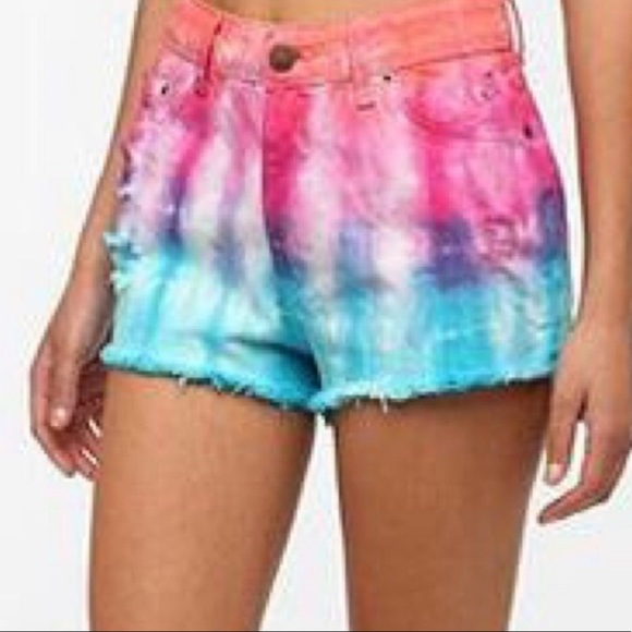 Urban Outfitters Pants - BDG High Rise Cheeky Tie Dye Cut Off Shorts